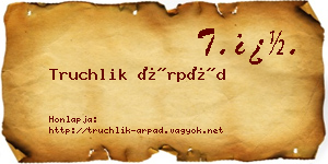 Truchlik Árpád névjegykártya