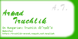 arpad truchlik business card